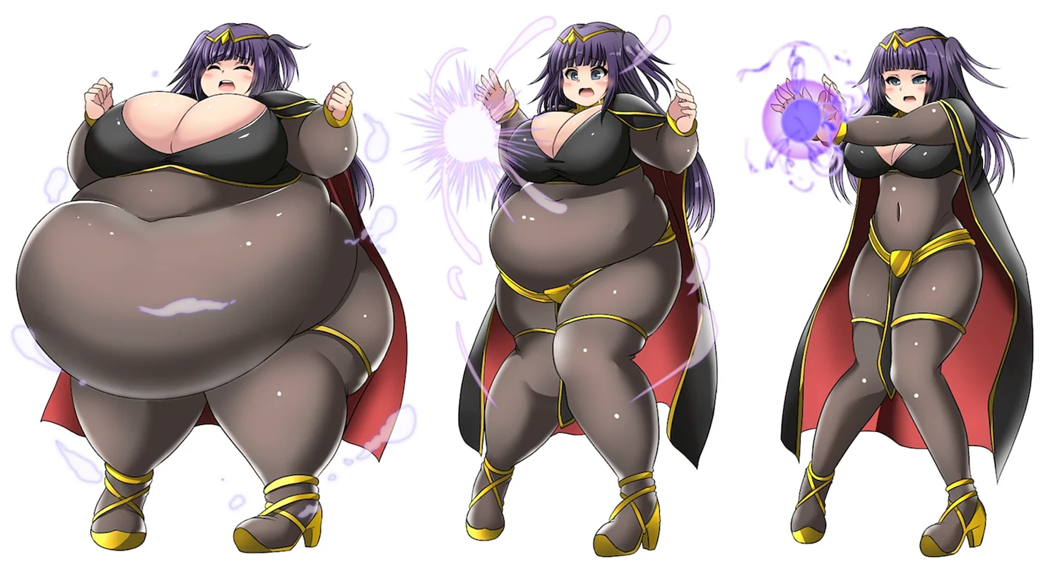 Chubby belly аниме Weight gain откармливание