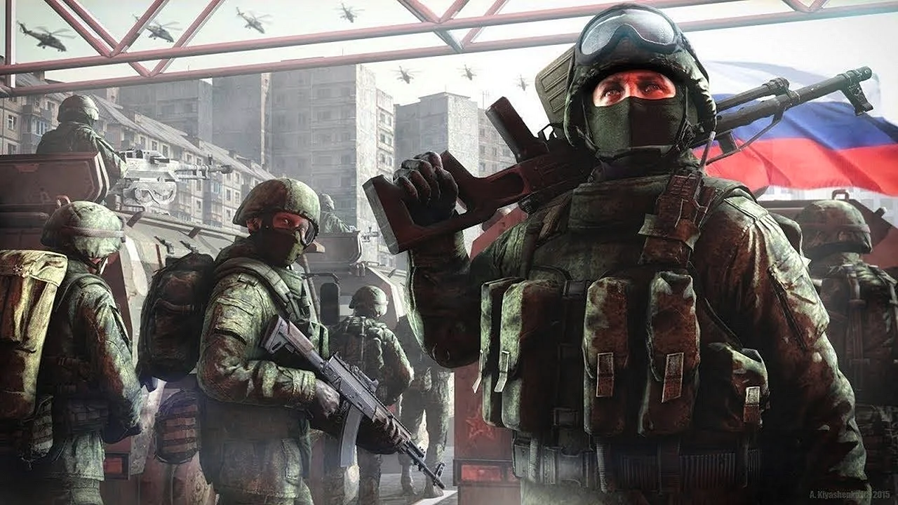 Русский солдат арт