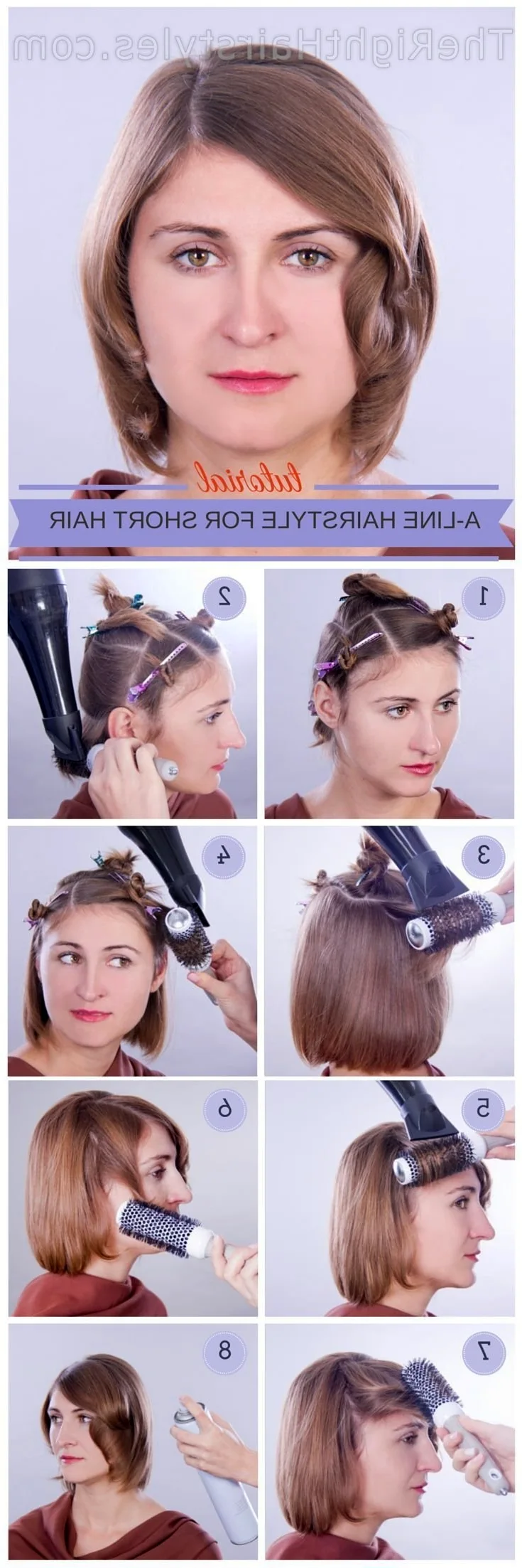 Укладка волос феном каре